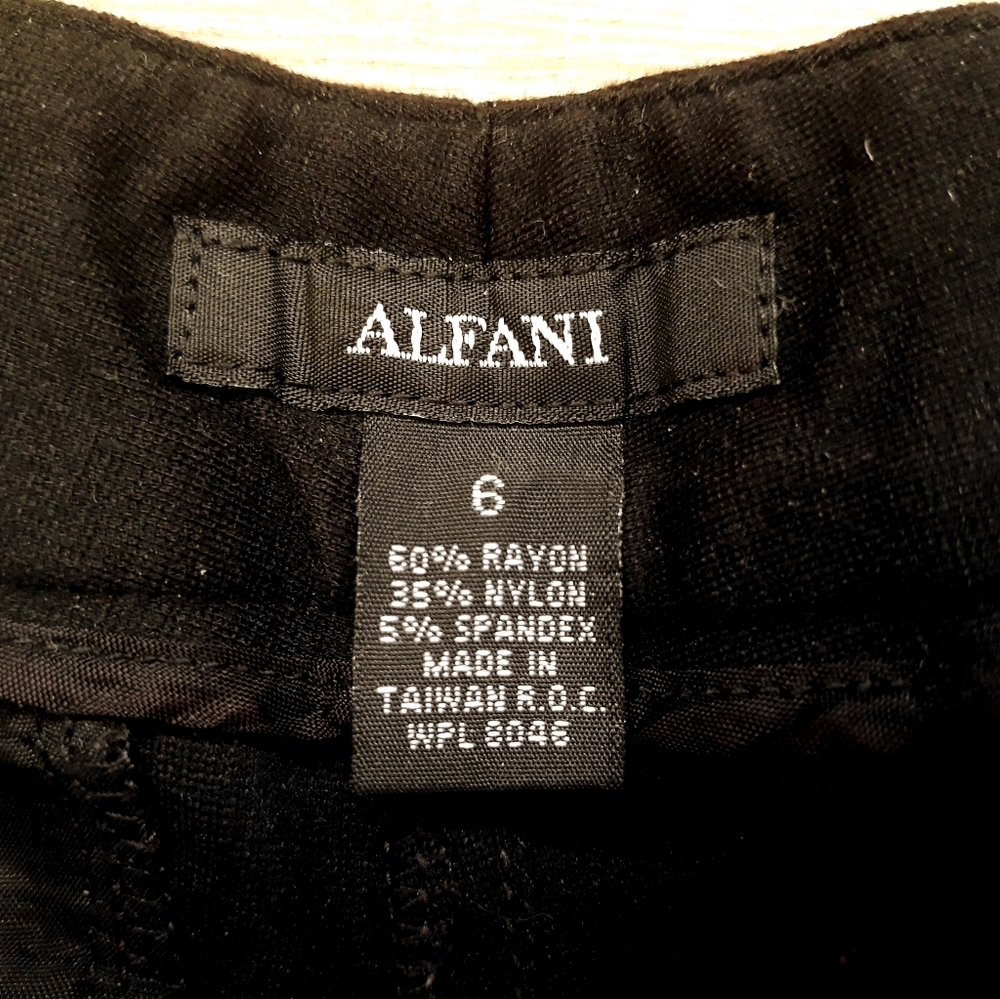 Alfani Black Zip Pocket Skinny Pants Size 6 - Picture 5 of 10